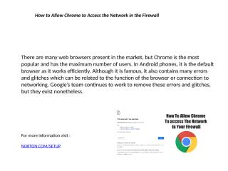 How to Allow Chrome to Access the Network in the Firewall.pptx