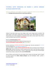 Tutorial cepat modeling 3d rumah 2 lantai dengan autocad architecture-part1.pdf