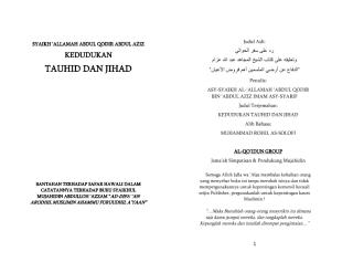 Syaikh Abd.Qodir bin Abd.Aziz - Kedudukan Tauhid & Jihad.pdf