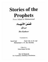 Stories of the Prophets From Adam To Muhammad (pbuh All of Them ) by  Ibn Kther.pdf